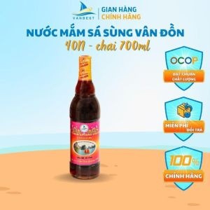 Nước mắm sá sùng cao cấp Vanbest 40N 700ml, nước mắm sá sùng Vân Đồn độ đạm cao, dung tích lớn giàu protein, dinh dưỡng