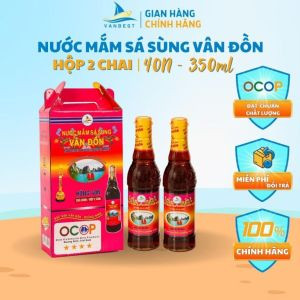 Nước mắm sá sùng Vân Đồn độ đạm 40N 1 xách 2 chai thể tích 350ml chính hãng Vanbest đạt chuẩn chất lượng OCOP VN